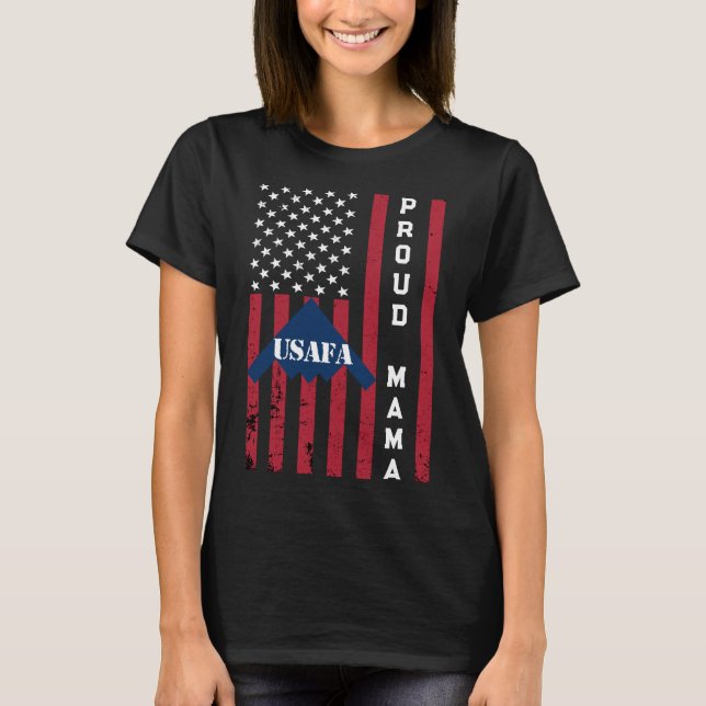 Usafa Merch Proud Air Force Mama Ehefrau Mama Momm T-Shirt (Vorderseite)