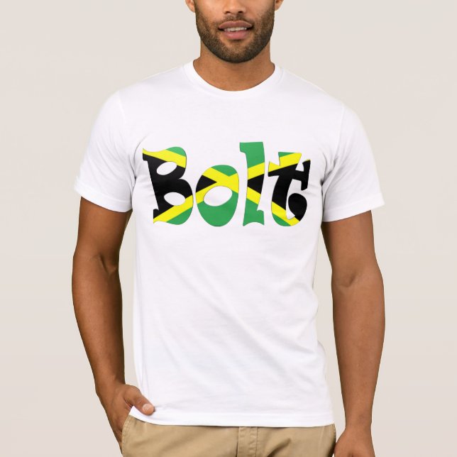 Usain Bolt Jamaican Flag T - Shirt (Vorderseite)