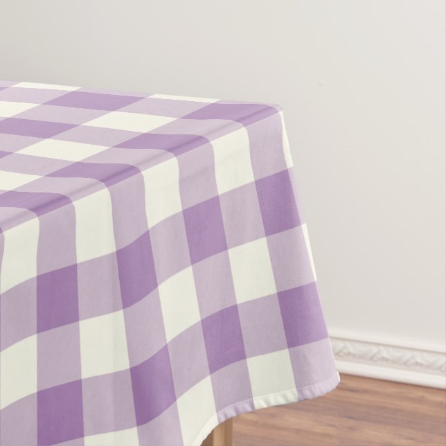 Usambaraveilchen-Gingham-Muster-Karo-Tischdecke Tischdecke (Beispiel)