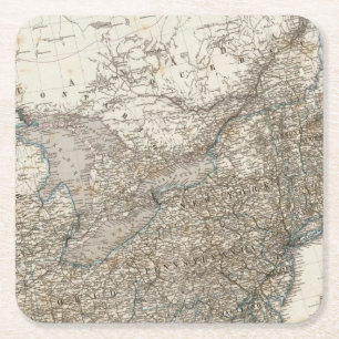 USAnordosten Rechteckiger Pappuntersetzer