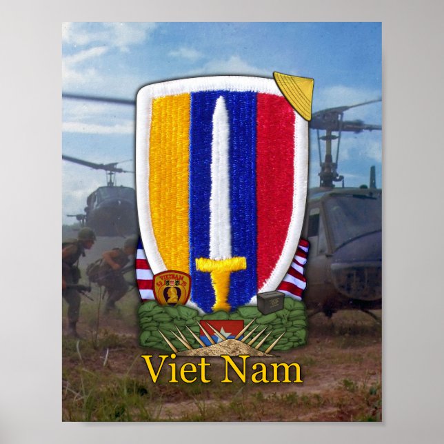 USARV Vietnam Nam War Patch Print Poster (Vorne)
