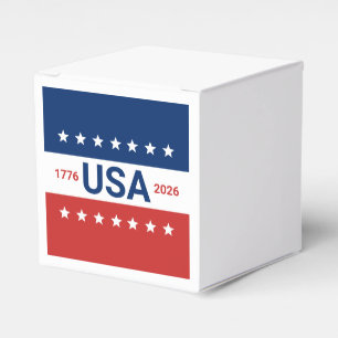 USA's 250. Jubiläum 1776 2026 Rot Weiß Blau Geschenkschachtel