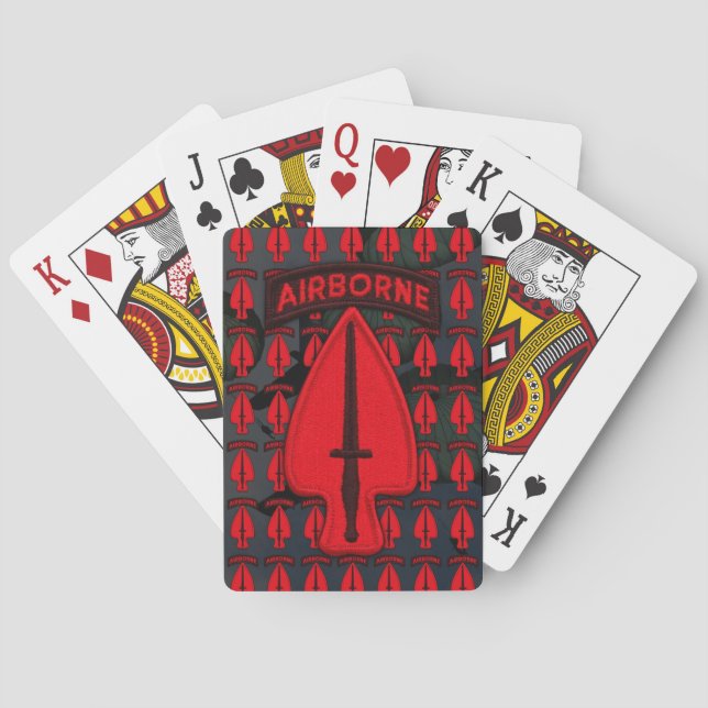 USASOC Special Ops Patch Poker Karten Spielkarten (Rückseite)