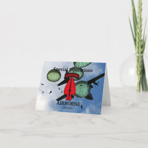 USASOC Special Ops Patch Xmas Card Feiertagskarte