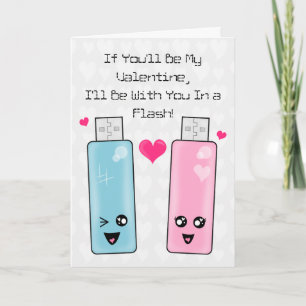 Usb-Blitz-Antriebs-Liebe Feiertagskarte