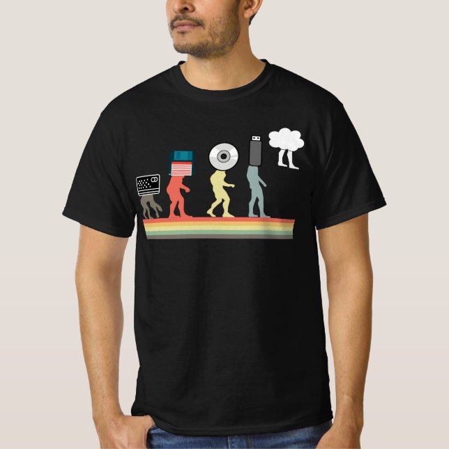 USB-CD-ROM-Evolution der Kassettendiskette T-Shirt (Vorderseite)
