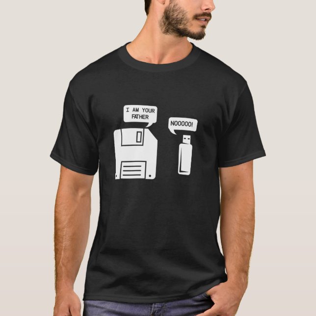 USB Diskette Ich bin dein Vater, Geek Geschenke T T-Shirt (Vorderseite)