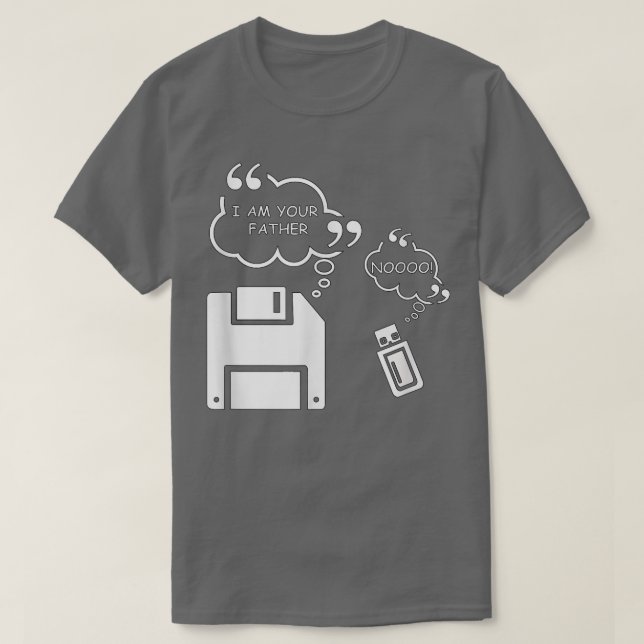 USB-Diskette Ich bin Ihr Vater Computer Tech U T-Shirt (Design vorne)