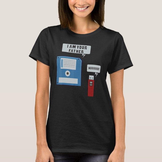 USB-Diskette Ich bin Ihr Vater T-Shirt (Vorderseite)