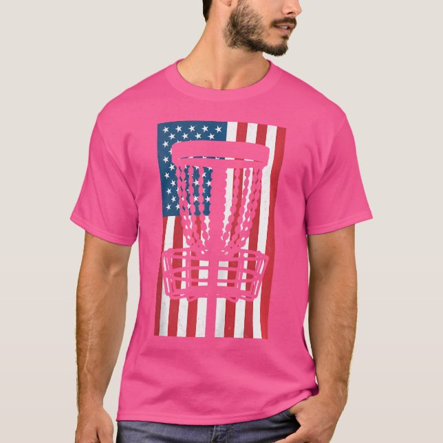 USB Flag Disk Golf T-Shirt (Vorderseite)