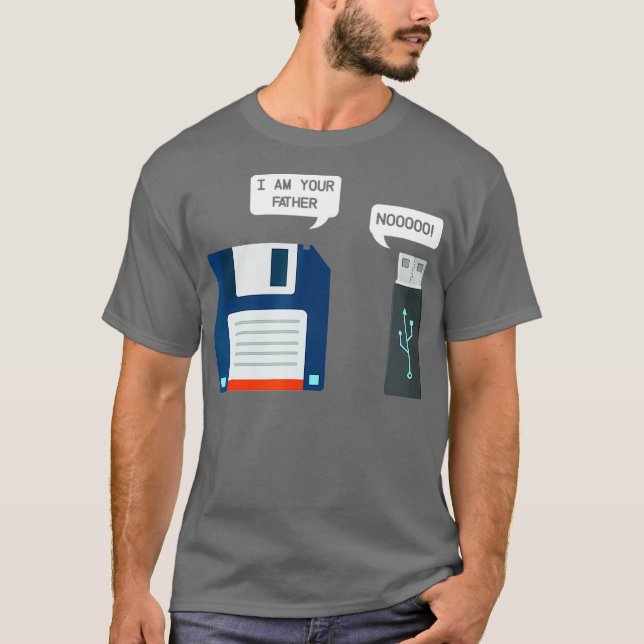 USB-Flash-Laufwerk-Diskette USB im Vater T-Shirt (Vorderseite)