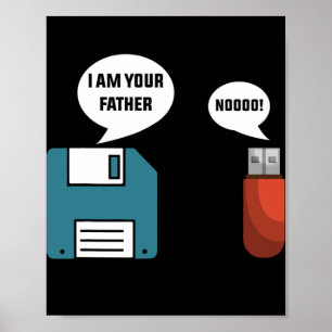 USB I bin Ihr VATER Funny Computer Geek Nerd Poster