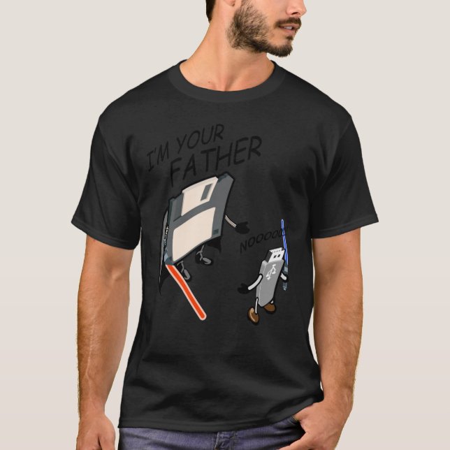 USB Ich bin dein Vater lustig T-Shirt (Vorderseite)