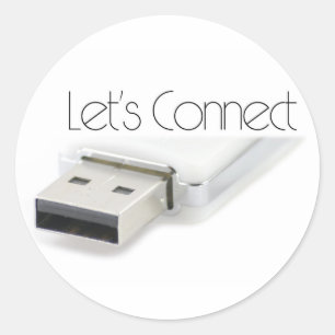 USB-lass Runder Aufkleber