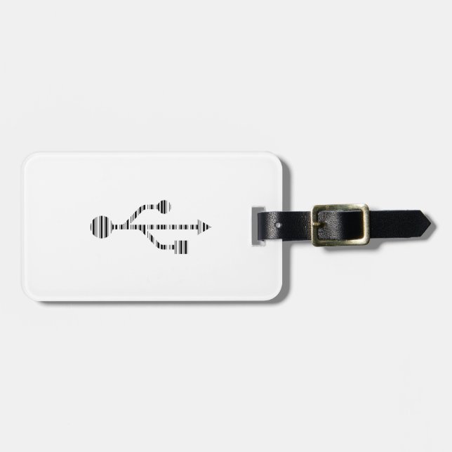 USB LOGO BAR CODE Computer Barcode Musterdesign Gepäckanhänger (Vorderseite horizontal)