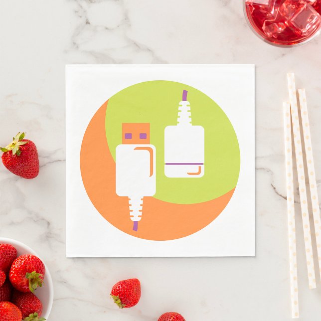 USB-Plug-Symbol Serviette (Von Creator hochgeladen)