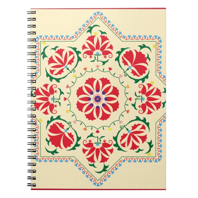 usbekische ethnisch Vintage Ornament suzanisuzani, Notizblock (Vorderseite)