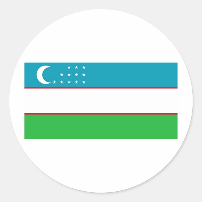 Usbekistan-Aufkleber Runder Aufkleber (Vorderseite)