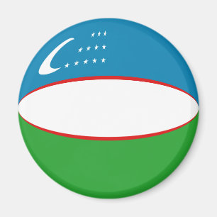 Usbekistan Fischaugen-Flagge-Magnet Magnet