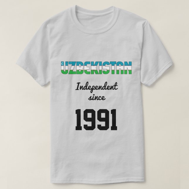 Usbekistan Flag Independence Celebration T-Shirt (Design vorne)