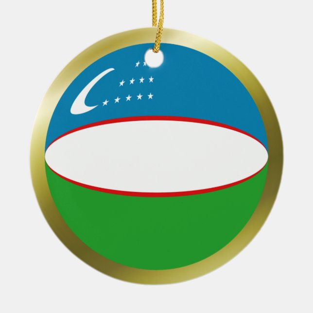 Usbekistan Flag Ornament (Vorne)