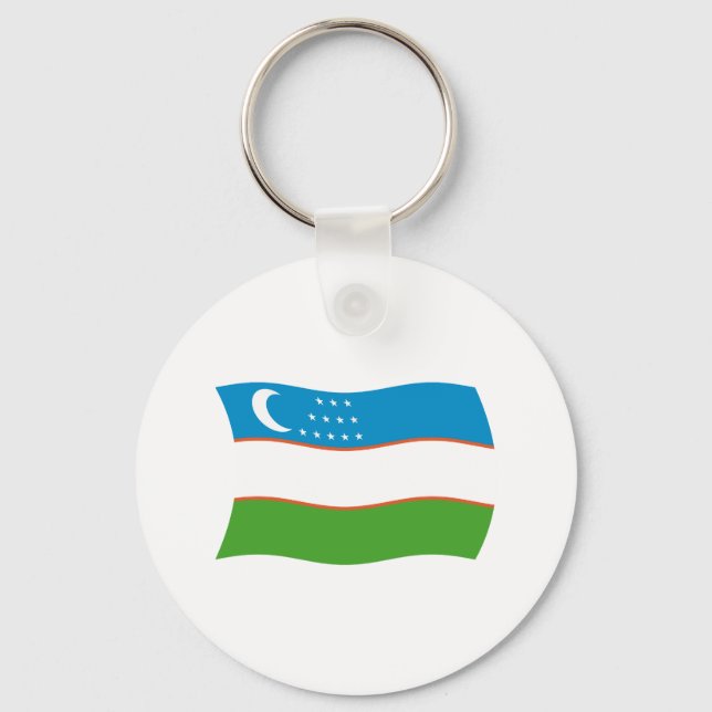 Usbekistan Flag Schlüsselanhänger (Vorderseite)
