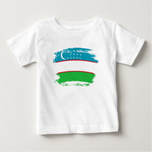Usbekistan-Flagge Baby T-shirt
