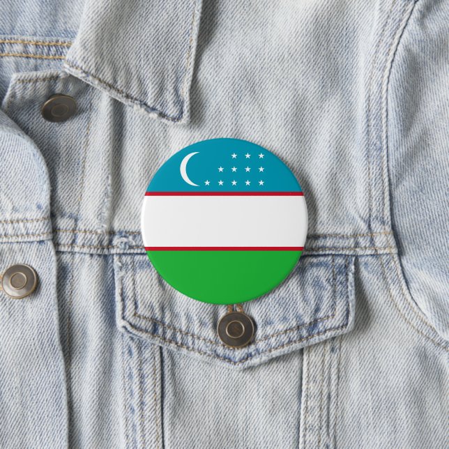 Usbekistan-Flagge Button (Beispiel)
