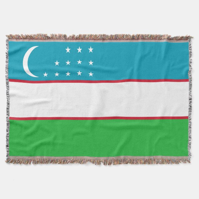 Usbekistan-Flagge Decke (Vorderseite)