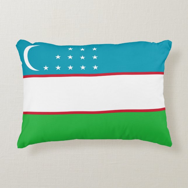 Usbekistan-Flagge Dekokissen (Vorderseite)