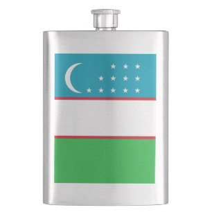 Usbekistan-Flagge Flachmann