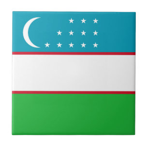 Usbekistan-Flagge Fliese