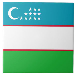 Usbekistan-Flagge Fliese
