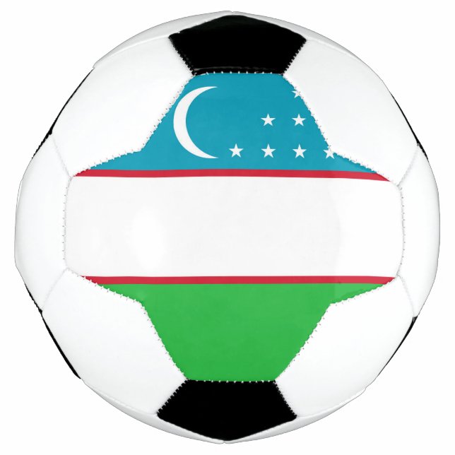 Usbekistan-Flagge Fußball (Vorderseite)