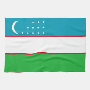 Usbekistan-Flagge Geschirrtuch