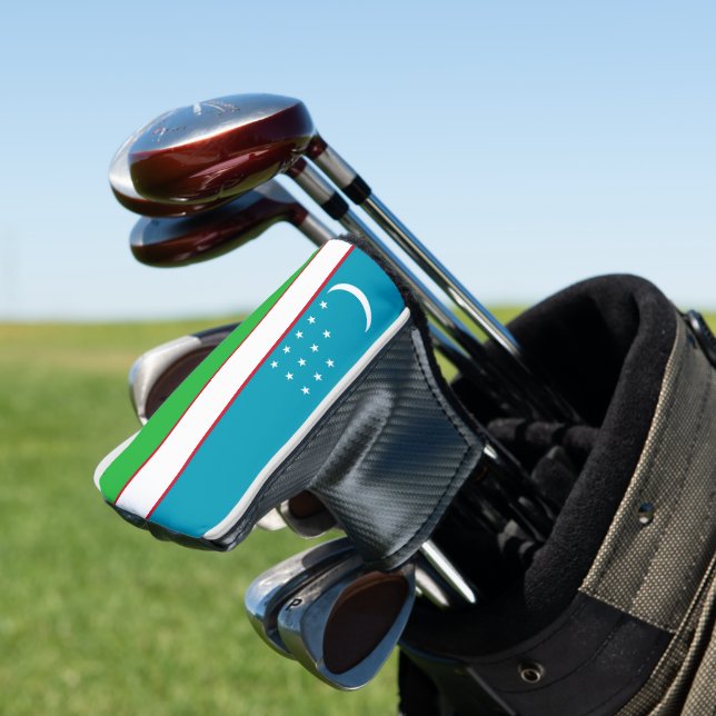 Usbekistan-Flagge Golf Headcover (In Situ)