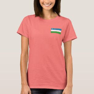 Usbekistan-Flagge + Karte T-Shirt