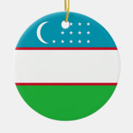 Usbekistan-Flagge Keramik Ornament