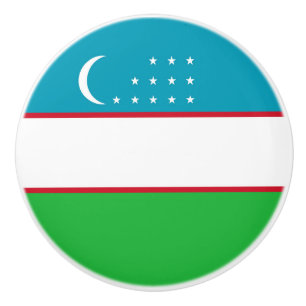 Usbekistan-Flagge Keramikknauf