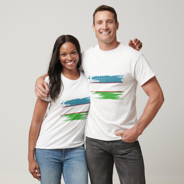 Usbekistan Flagge - Kunst T-Shirt (Unisex)