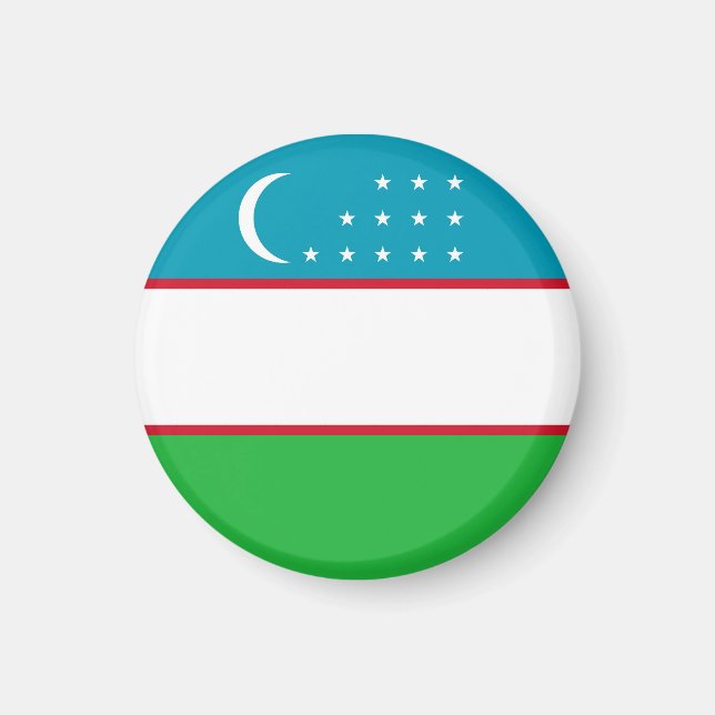 Usbekistan-Flagge Magnet (Vorne)
