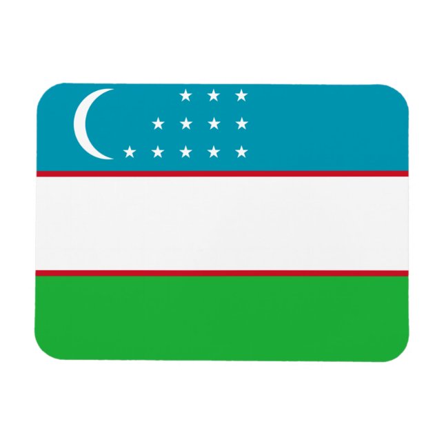 Usbekistan-Flagge Magnet (Horizontal)