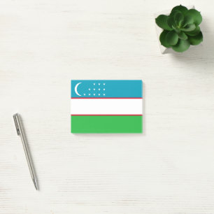 Usbekistan-Flagge Post-it Klebezettel