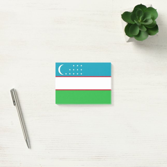 Usbekistan-Flagge Post-it Klebezettel (Büro)
