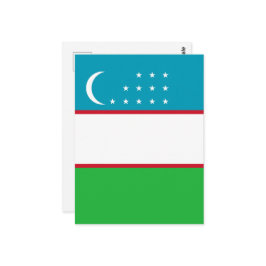 Usbekistan-Flagge Postkarte