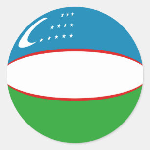 Usbekistan Flagge Runder Aufkleber