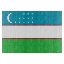 Usbekistan-Flagge Schneidebrett