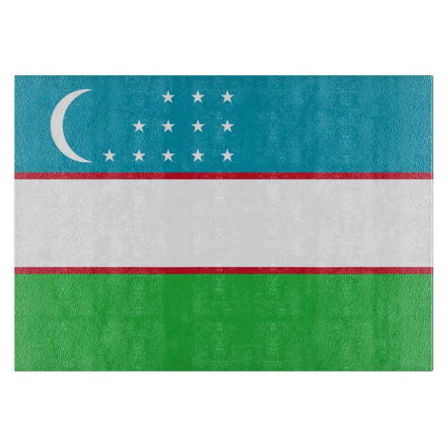 Usbekistan-Flagge Schneidebrett (Vorderseite)