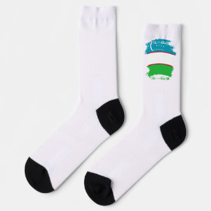 Usbekistan-Flagge Socken