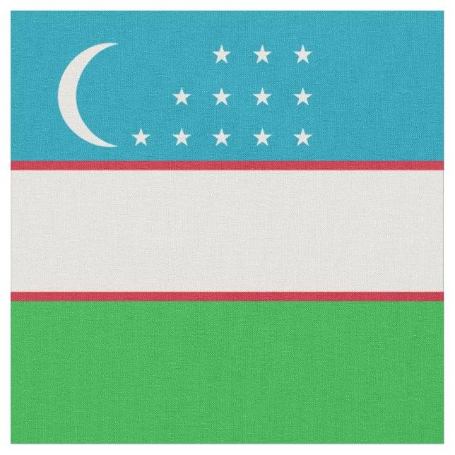 Usbekistan-Flagge Stoff (Nahaufnahme)